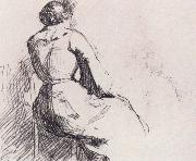 Artist-mother sit reading